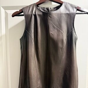 Vince leather dress size 2 chocolate brown